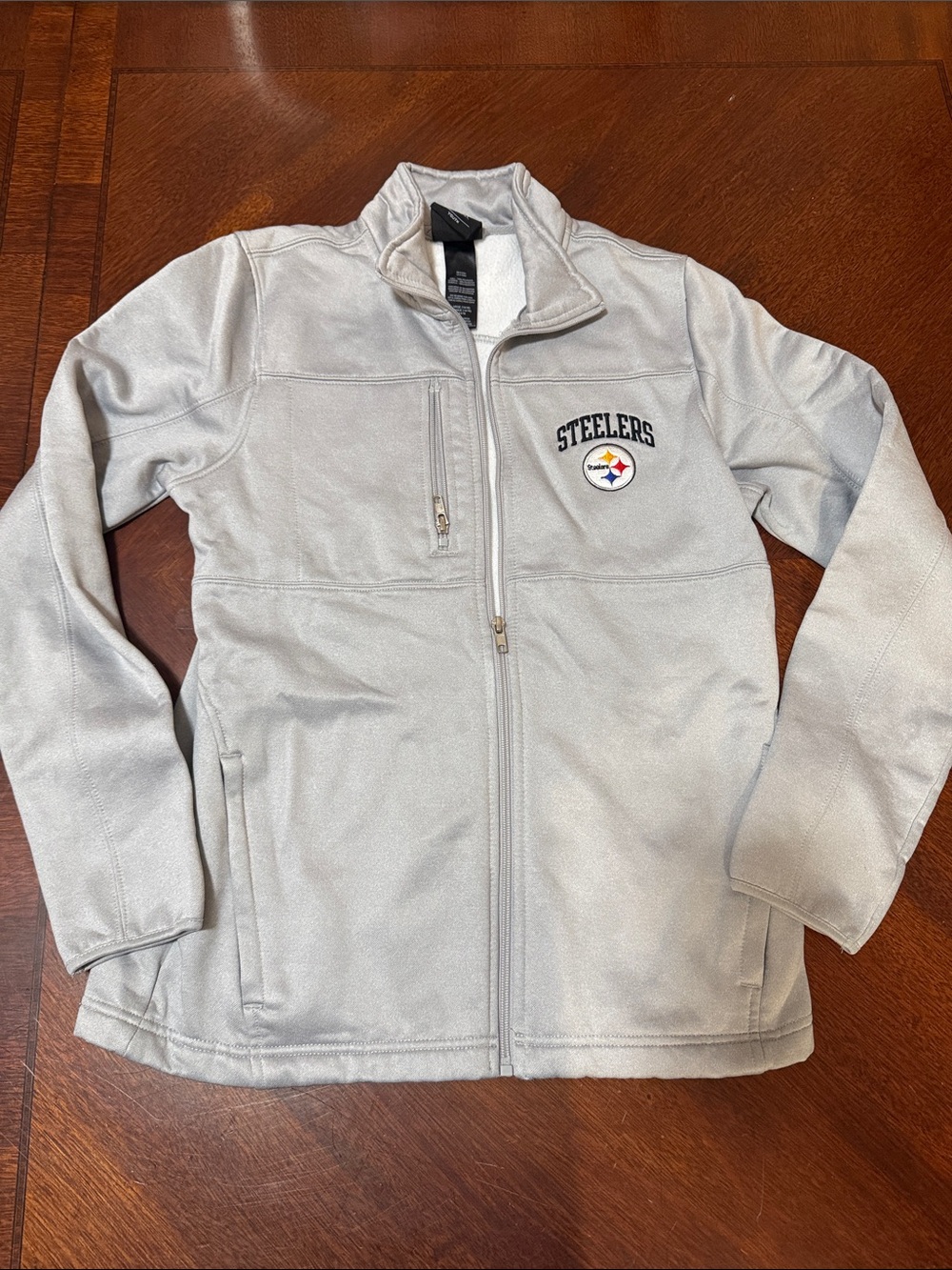Pittsburgh Steelers Kids Gray Full-Zip Team Jacket